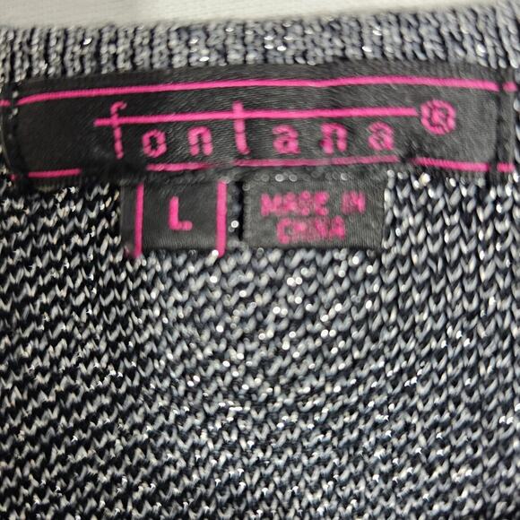 Fontana Cold Shoulder Long Tunic or Short Dress Back & Metallic Silver S… - Picture 6 of 11